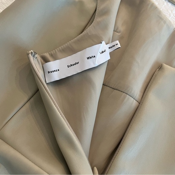 Proenza Schouler White Label Faux Leather Fitted Top - Size 2; Like New - Picture 5 of 13